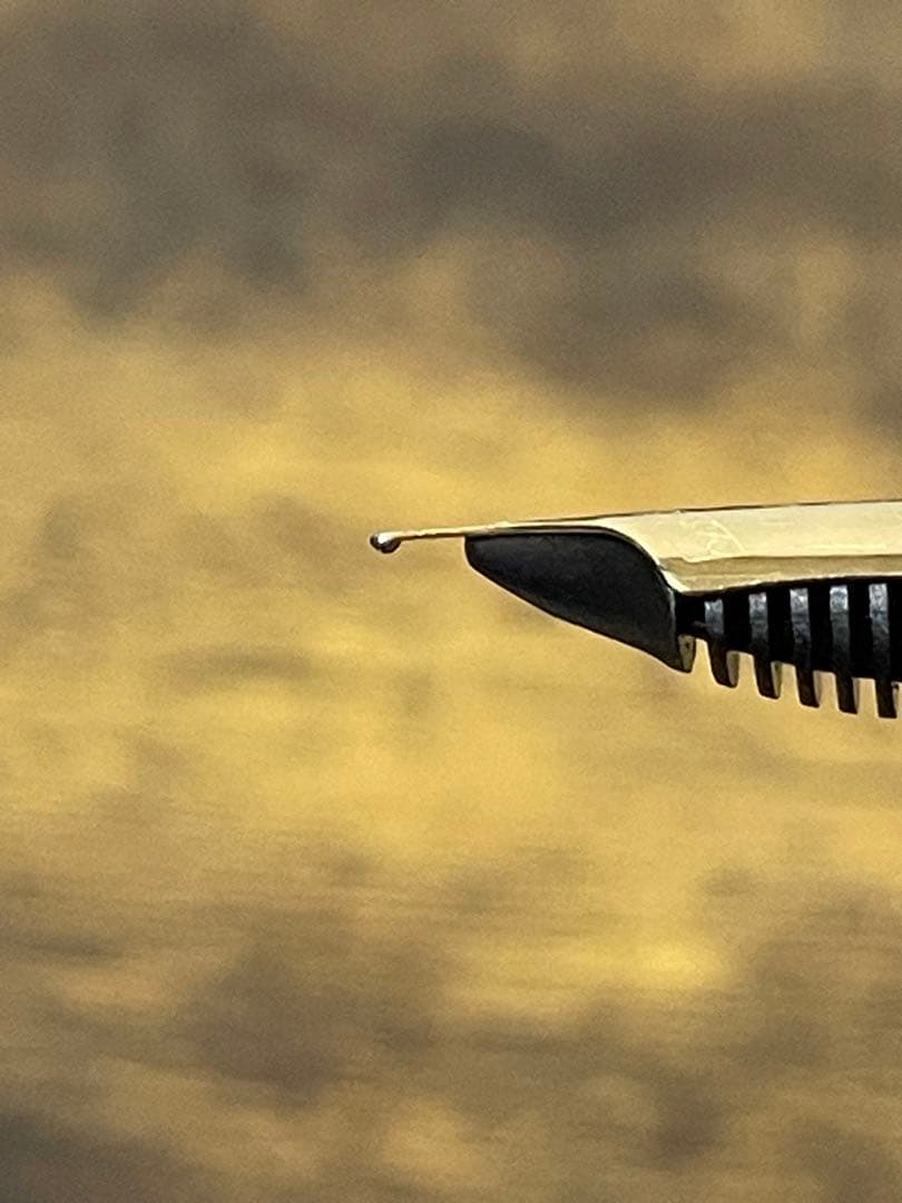 筆記確認＆洗浄済み　パーカー　ソネット　レッド　マーブル　18金　ゴールド　細字