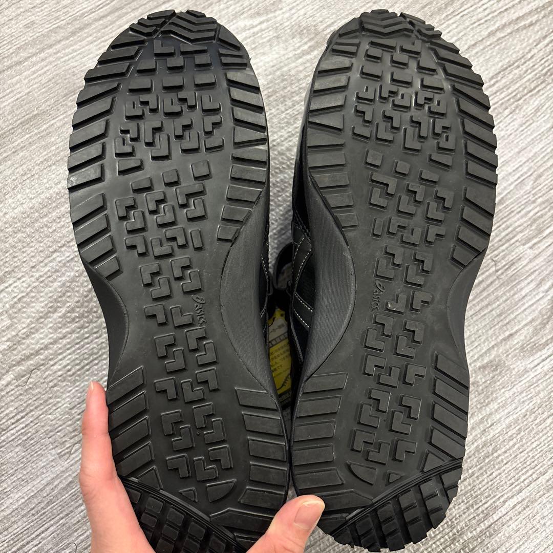 ASICS ブラック安全靴 GELクッション付き