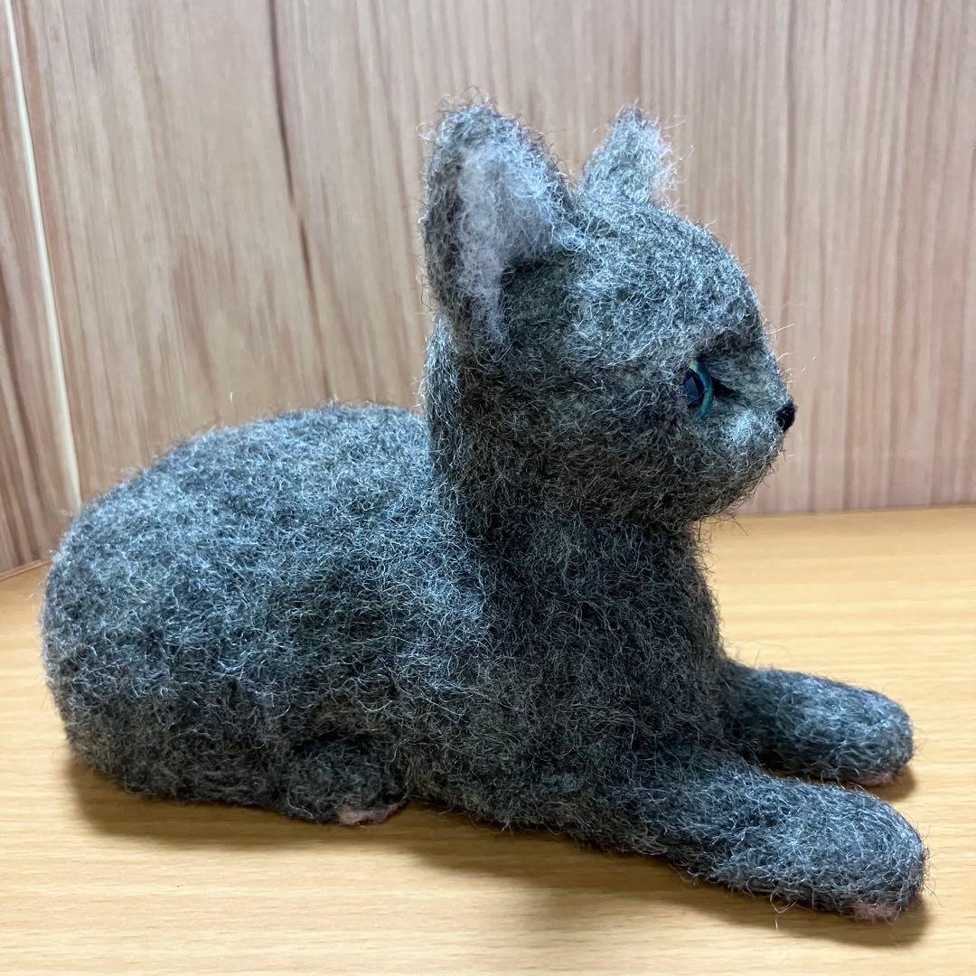 羊毛フェルト　ロシアンブルー
