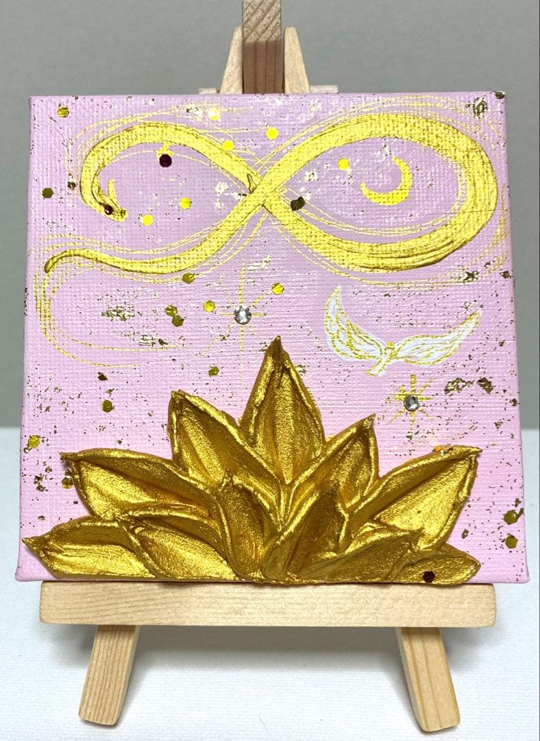 開運絵画　龍神様　龍雲　銀河　天使　宇宙のエネルギー　金箔　祈願成就　昇龍