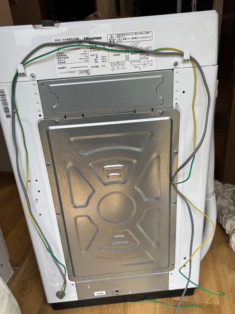 極美品 Hisense 2022年製 洗濯機 6kg 最短10分洗濯ステンレス槽