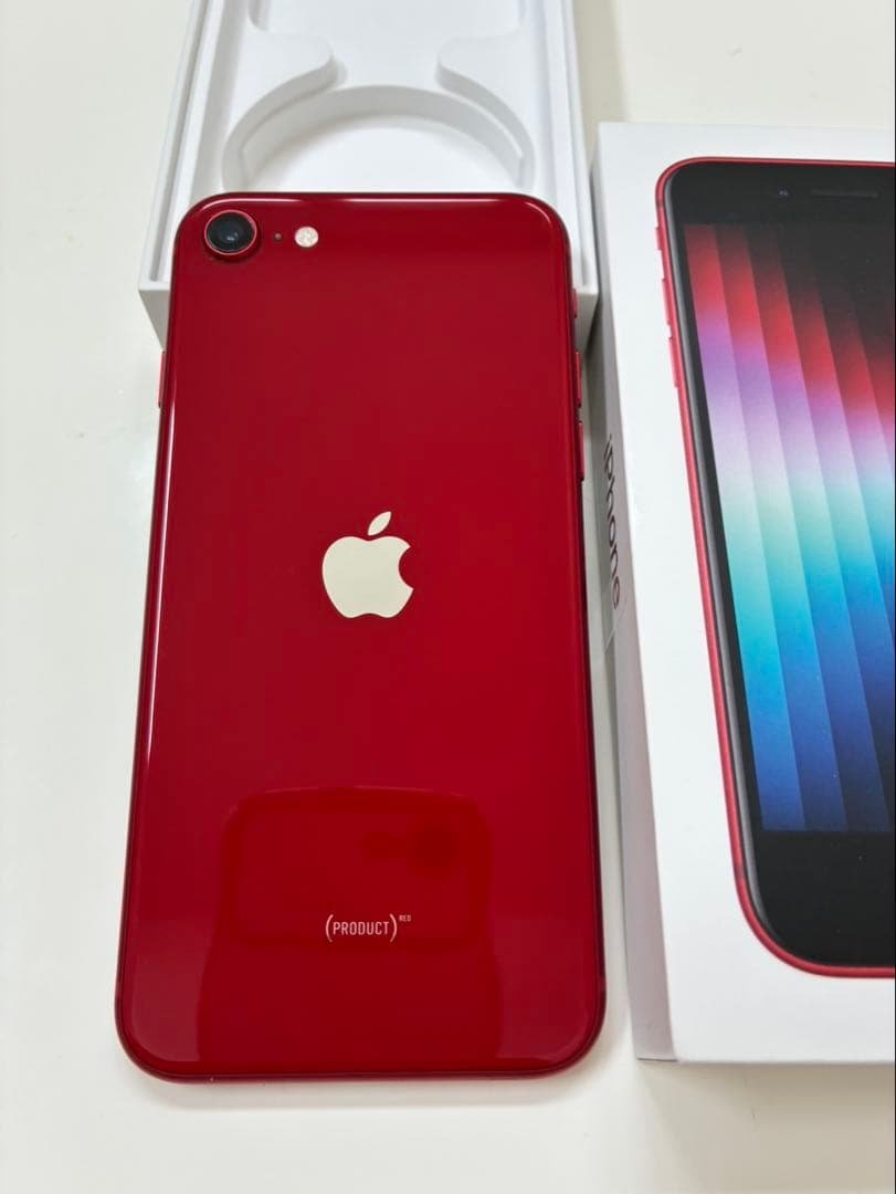 iPhone SE 第3世代 RED 128Gバッテリー交換済（非純正）動作OK