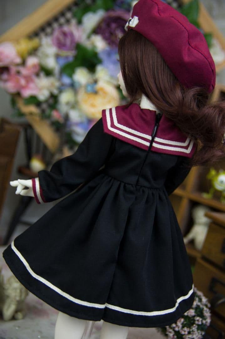 F03 bjd 1/3 ドール 衣装 セーラー服 球体関節人形 ハンドメイド