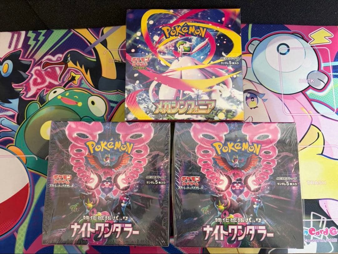 ポケモンカードゲーム3BOX新品未開封ナイトワンダラー×2 メガシンフォニア×1