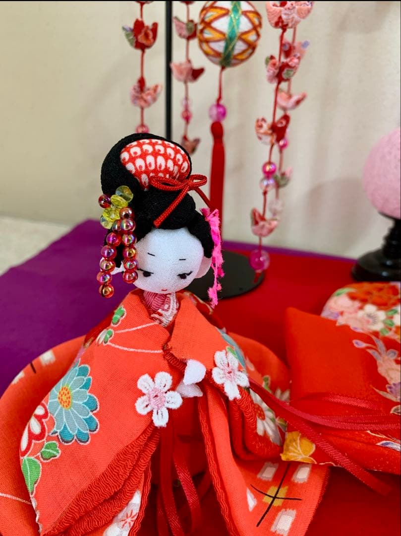 ちりめん細工　花魁と禿ちゃん　ハンドメイド