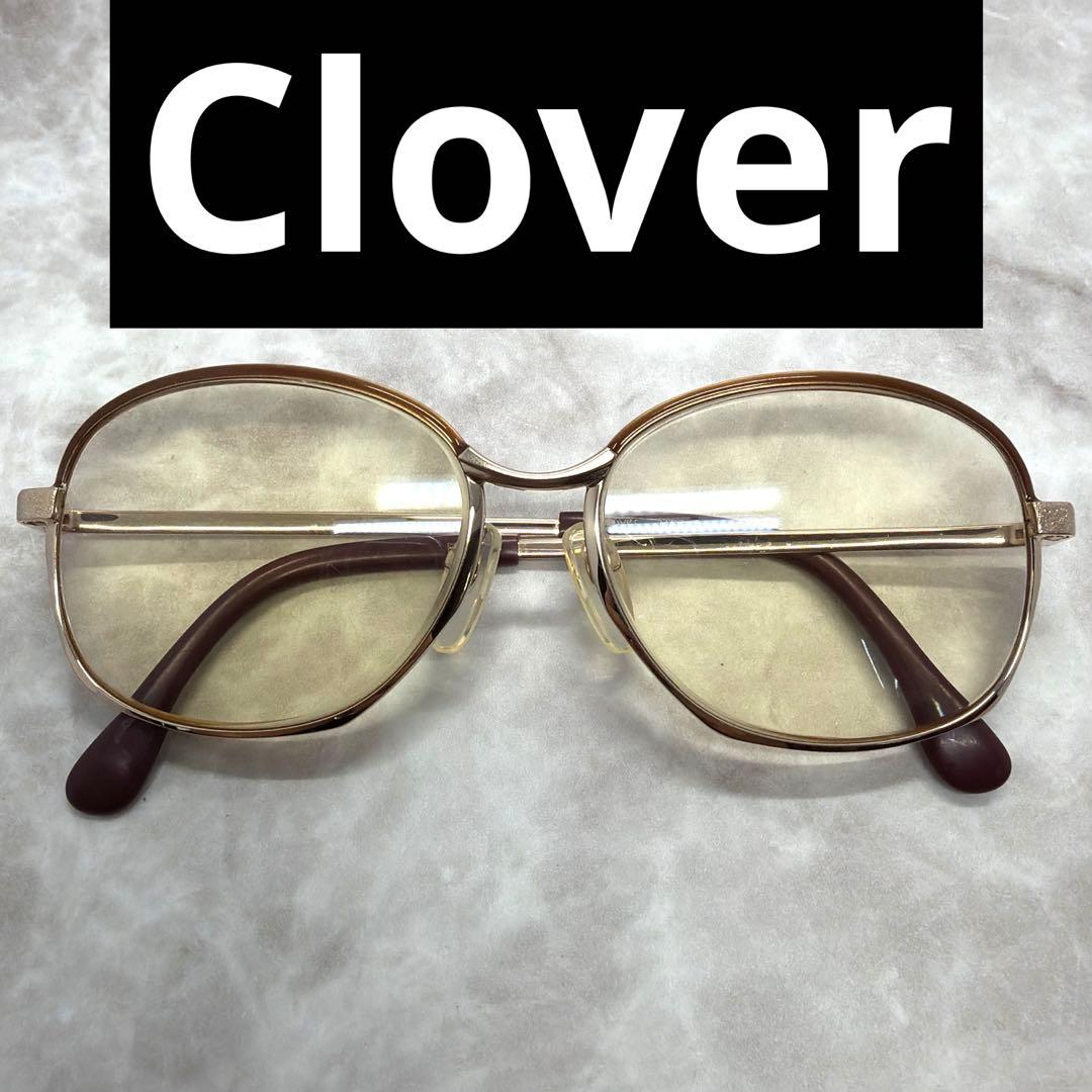 CLOVER 皇室御用達 度付き眼鏡 ヴィンテージメガネ MAY-2 ゴールド