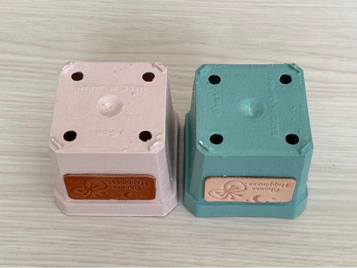 リメイク鉢（リメ鉢）プラ鉢２個セットNo.41 多肉サボテン用