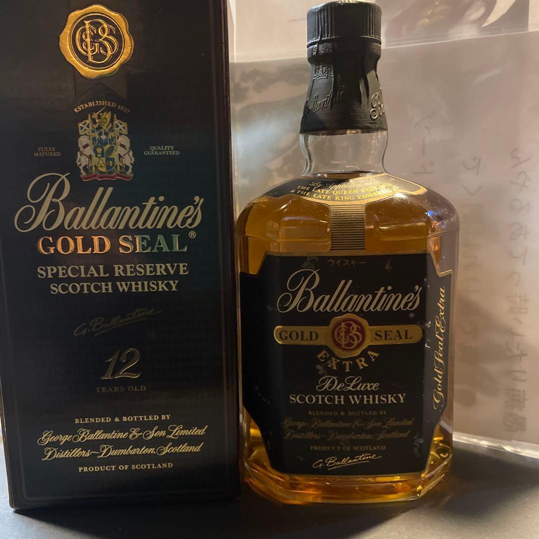 Ballantine's 17 年度　陶器ボトル　バランゴールドシールセット