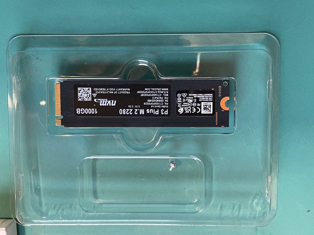 内蔵型SSD Crucial P3 Plus 1TB M.2 SSD