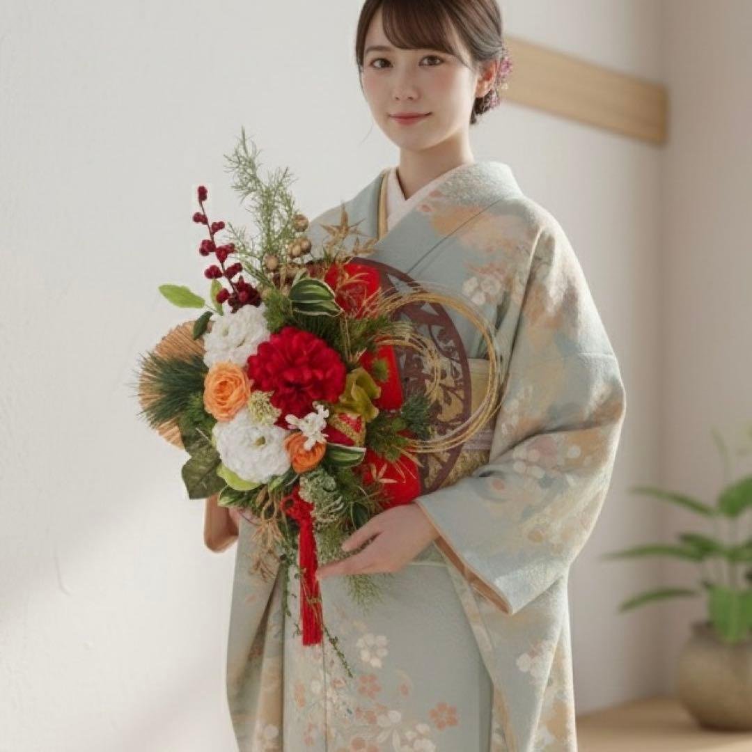 ㊼ 雅赤プレミアムしめ縄リース｜和モダン迎春飾り 正月飾り 迎春リース
