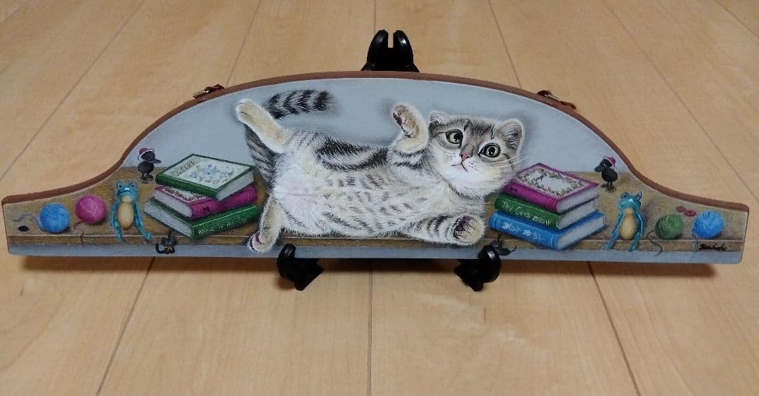 トールペイント作品：くつろぐネコちゃん