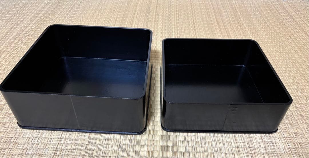 神折敷 真炭斗 一閑塗 黒塗 一双 炉用・風炉用 セット