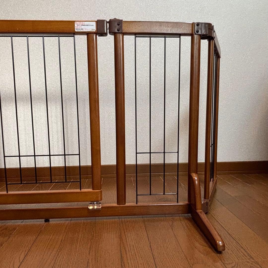 リッチェル　木製折りたたみ式犬用ゲートMサイズ
