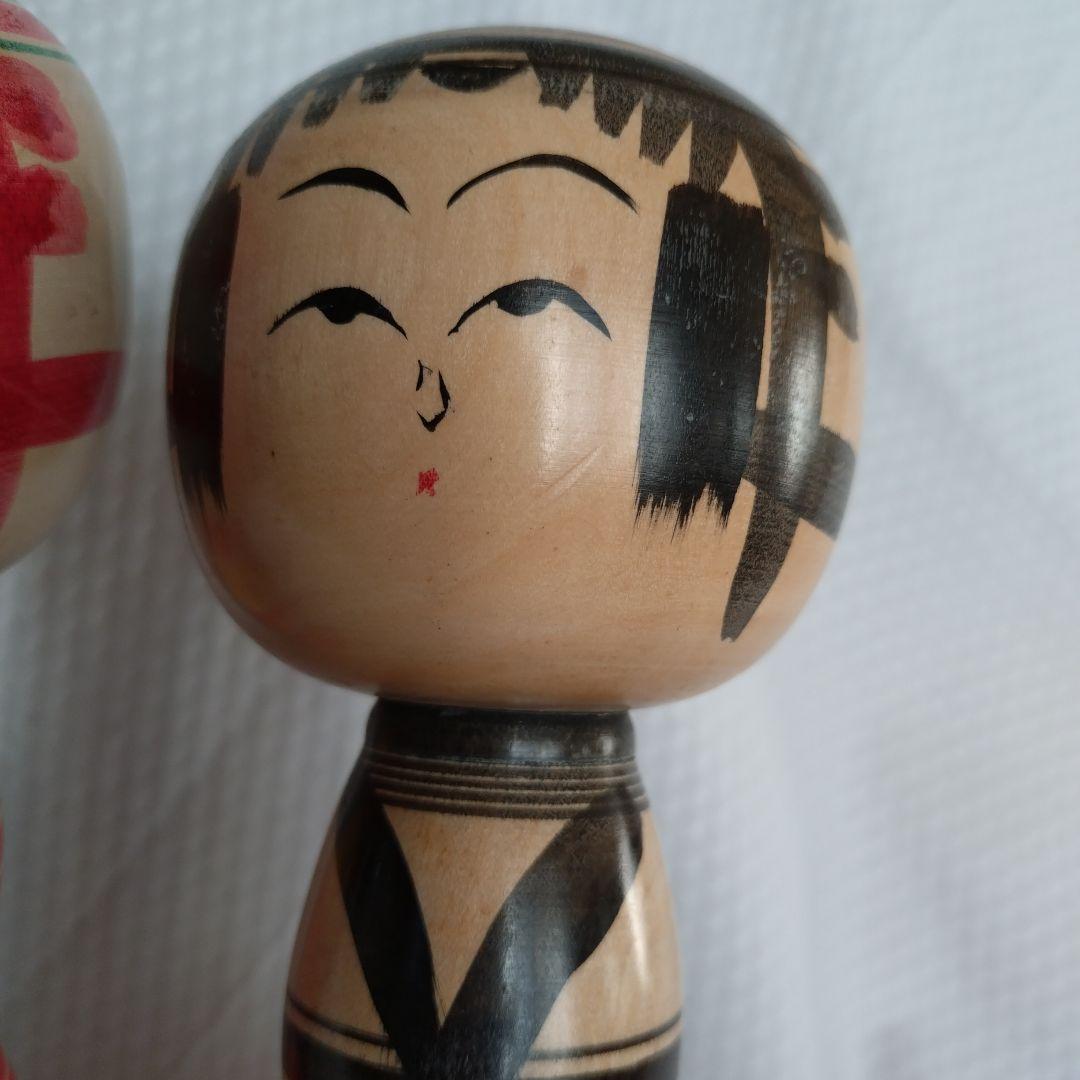 【名工】弥治郎系 伝統こけし 新山久城 高さ約25cm 味わい深いヴィンテージ品