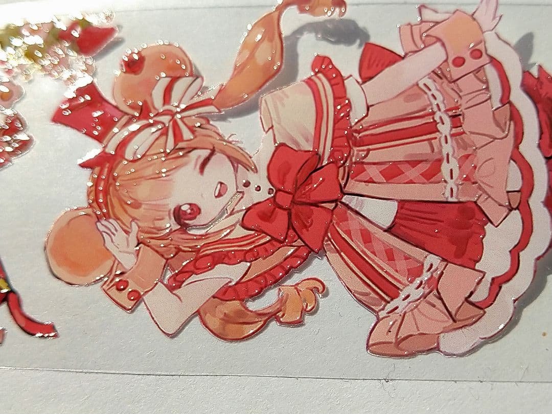 ☆のこり２☆♪J142＃甜甜圈(水晶)浮光文创切り売り海外人物マステ女の子