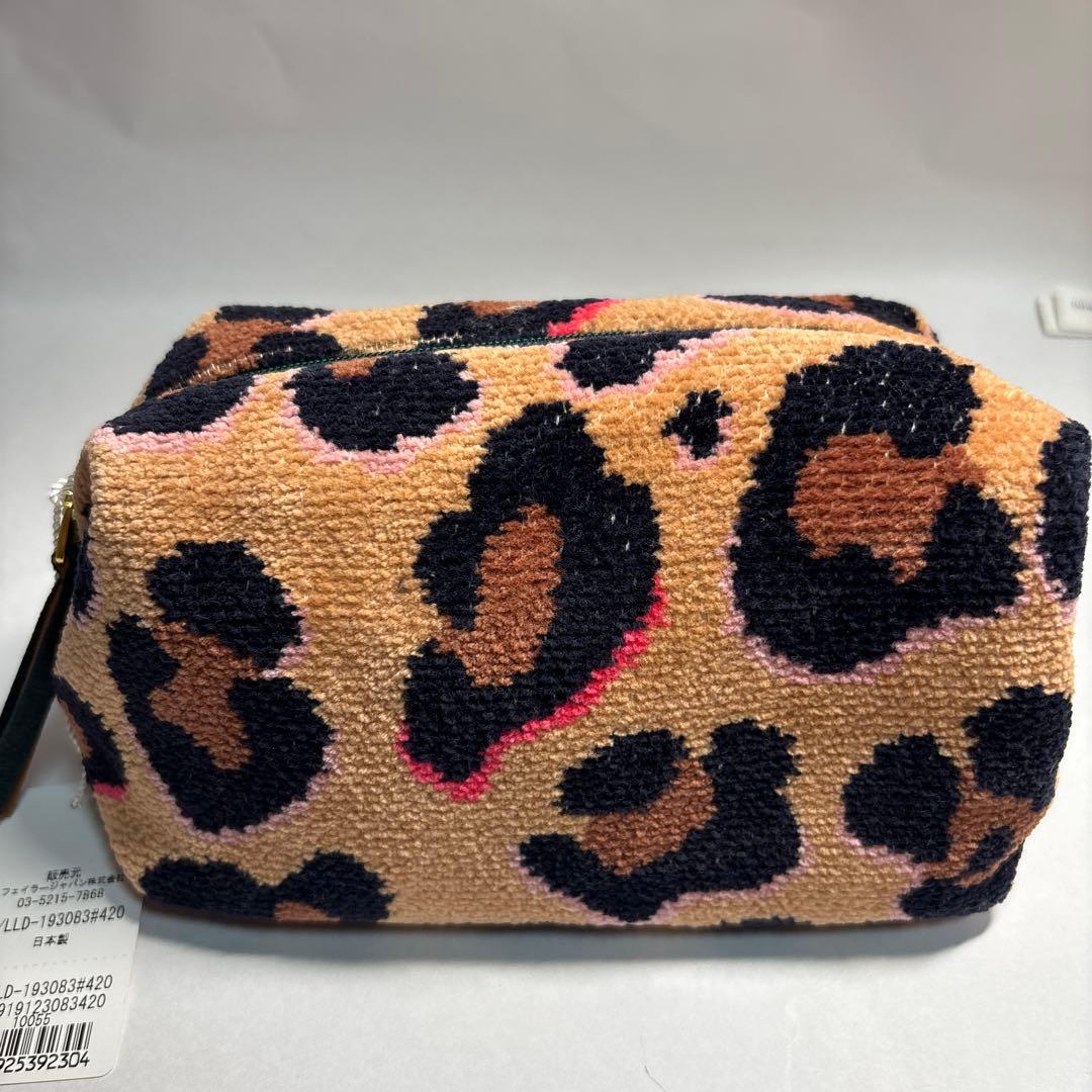 【美品】FEILER ラブラリー　レオパードポーチ ヒョウ柄　フェイラー 小物