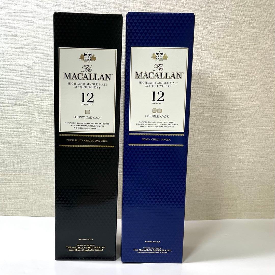 MACALLAN 12年 シェリーオークカスク & ダブルカスク セット【正規】
