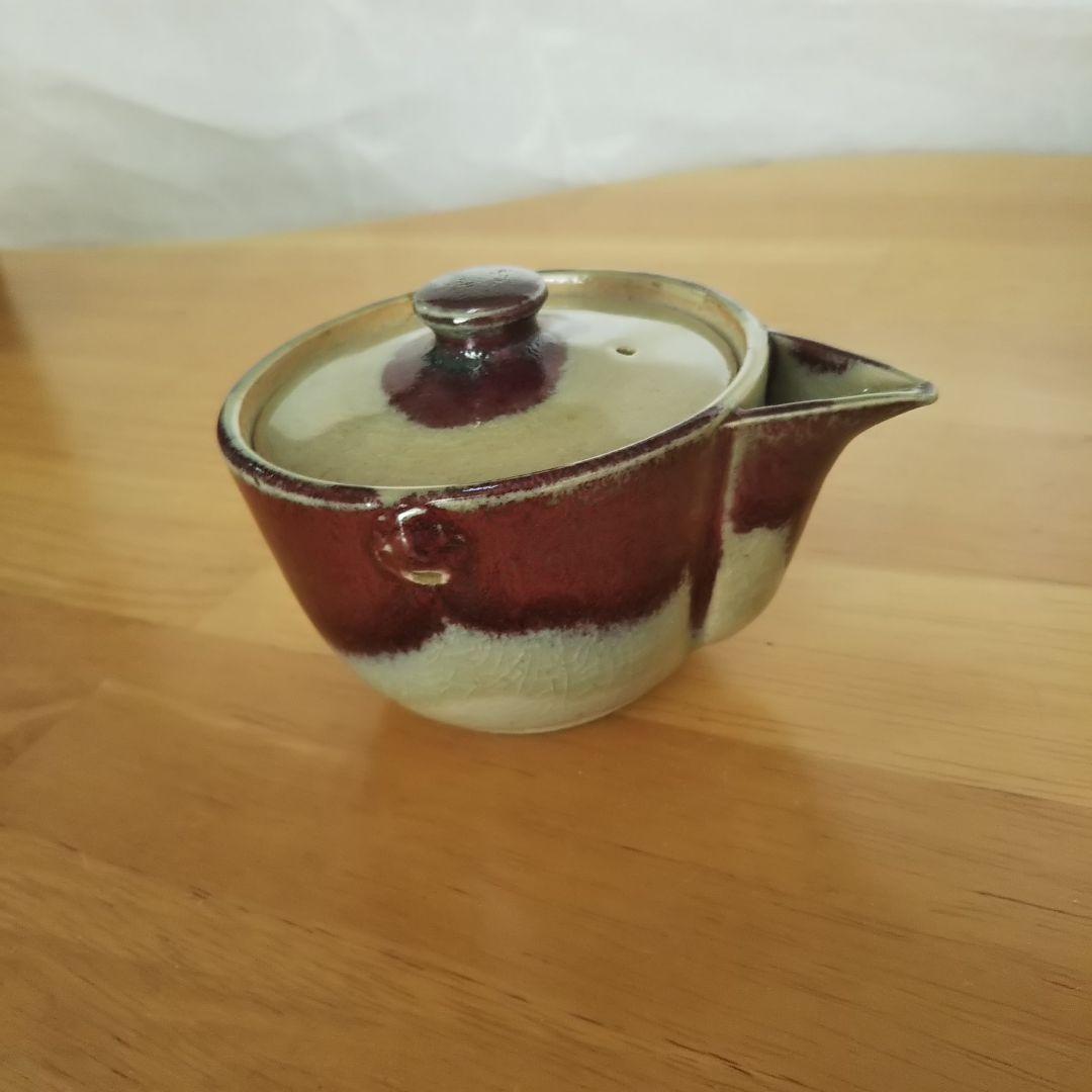 上神焼 ウラン焼き 煎茶器セット （茶碗 急須 こぼし）