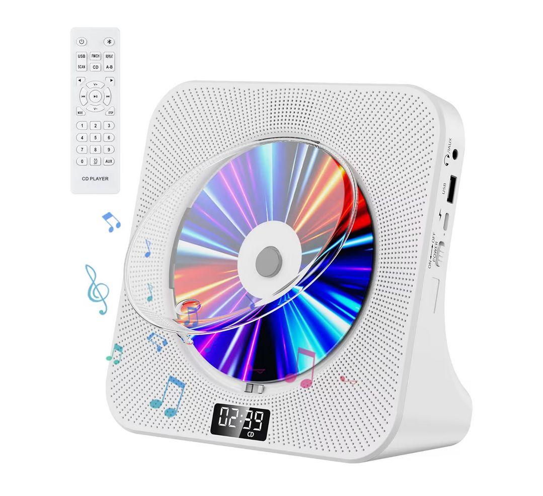 CDプレーヤー デスク Bluetooth受信/送信 HiFiスピーカー内蔵