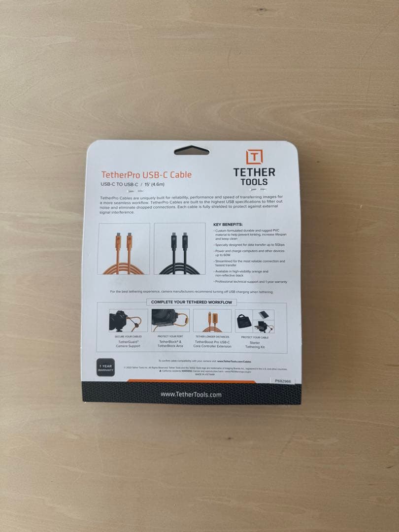 テザーケーブル新品　USB-c to c 4.6m